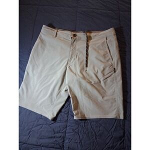 O'Neill Hybrid Shorts Mens 34 Gray Stretch Boardshorts Walk Shorts 4504
